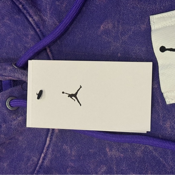 Jordan Men Hoodie Purple Medium Hooded Sweatshirt - Picture 4 of 10